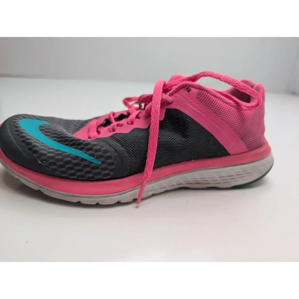 Nike Womens FS Lite Run 3 Black Pink Running Shoes 807145-011 Size 7 Athletic